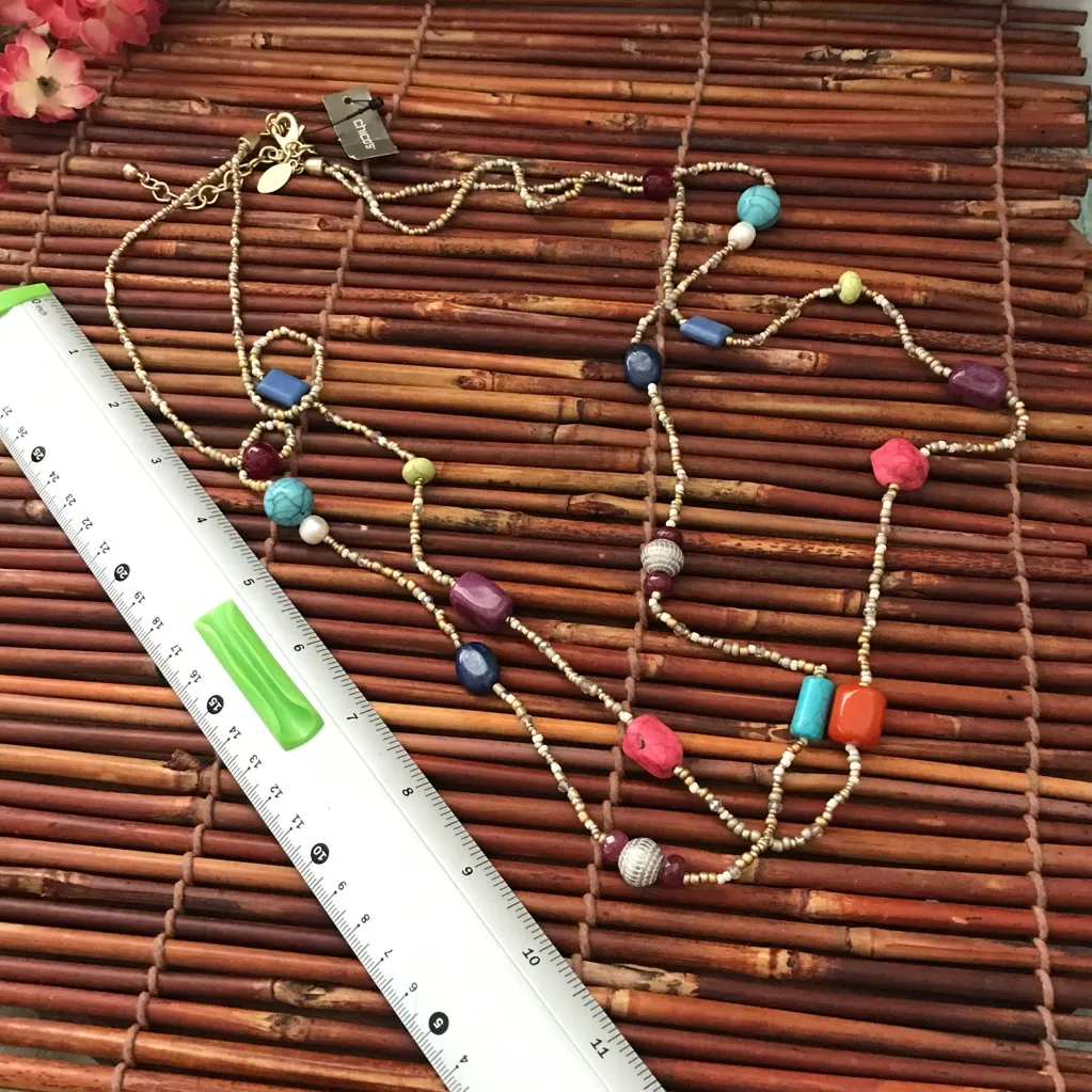 Chico’s Two Strand Beaded Long Necklace NWT - Image 6