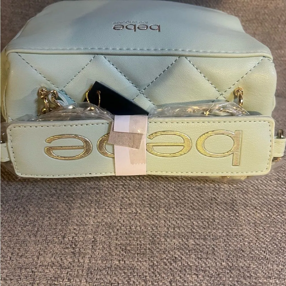 NWT Bebe Wyatt‎ shoulder bag small shoulder bag in mint green with gold accents - Image 12