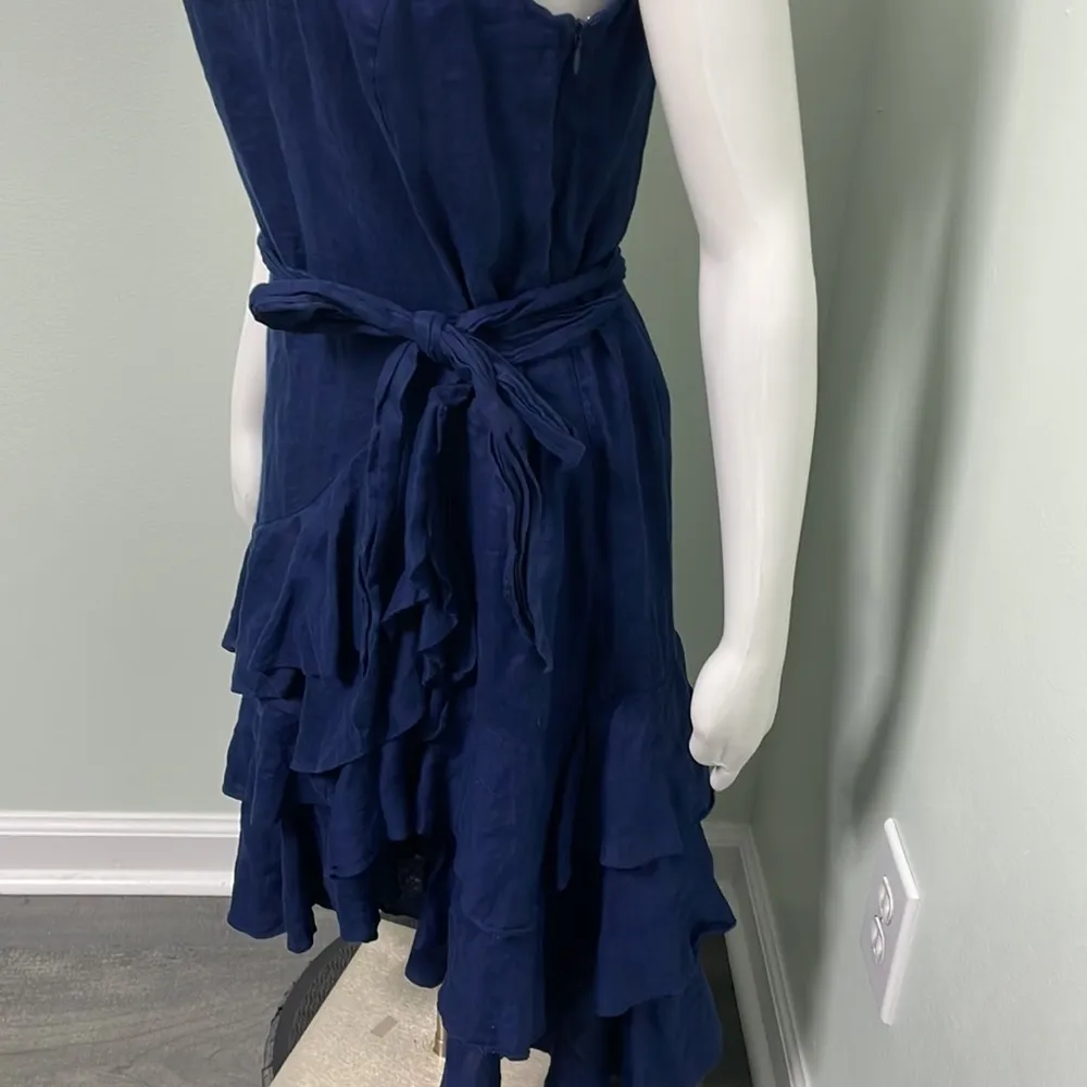 Ralph Lauren Blue Ruffle Dress - Image 3