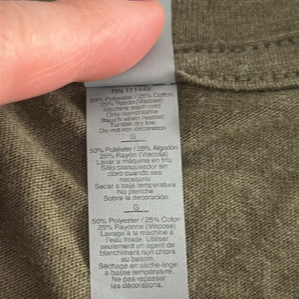 Flirty '30' Olive Green T-Shirt with glitter gold logo size large - Image 6