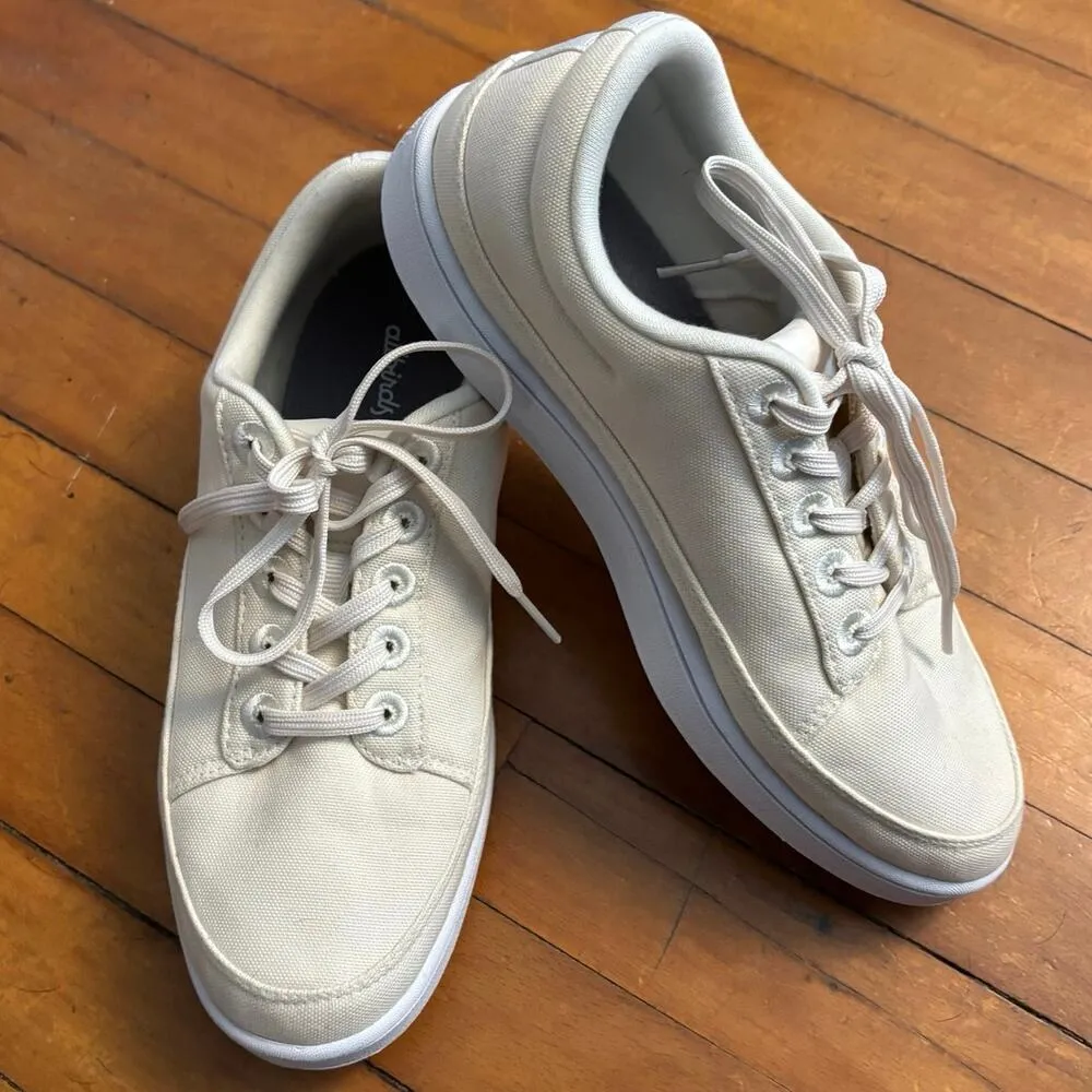 Allbirds Size W 9 Canvas Pacer Sneakers Natural White Blizzard Cream Beige - Image 2