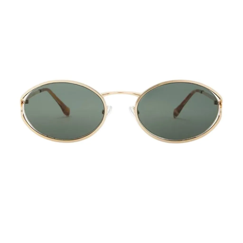 Banbe The Sampaio Sunglasses in Gold & Olive New Womens Sunnies - Image 2