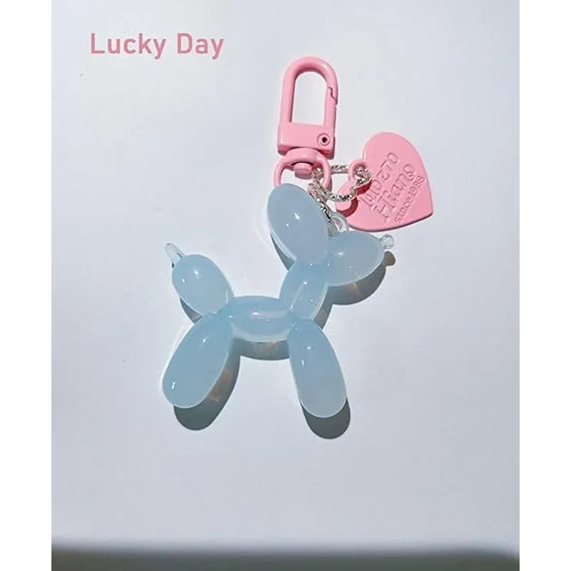 Jelly Balloon Dog Design Cute Girls Key Chain, Bag Charms Accessories for Women Pink - Image 5
