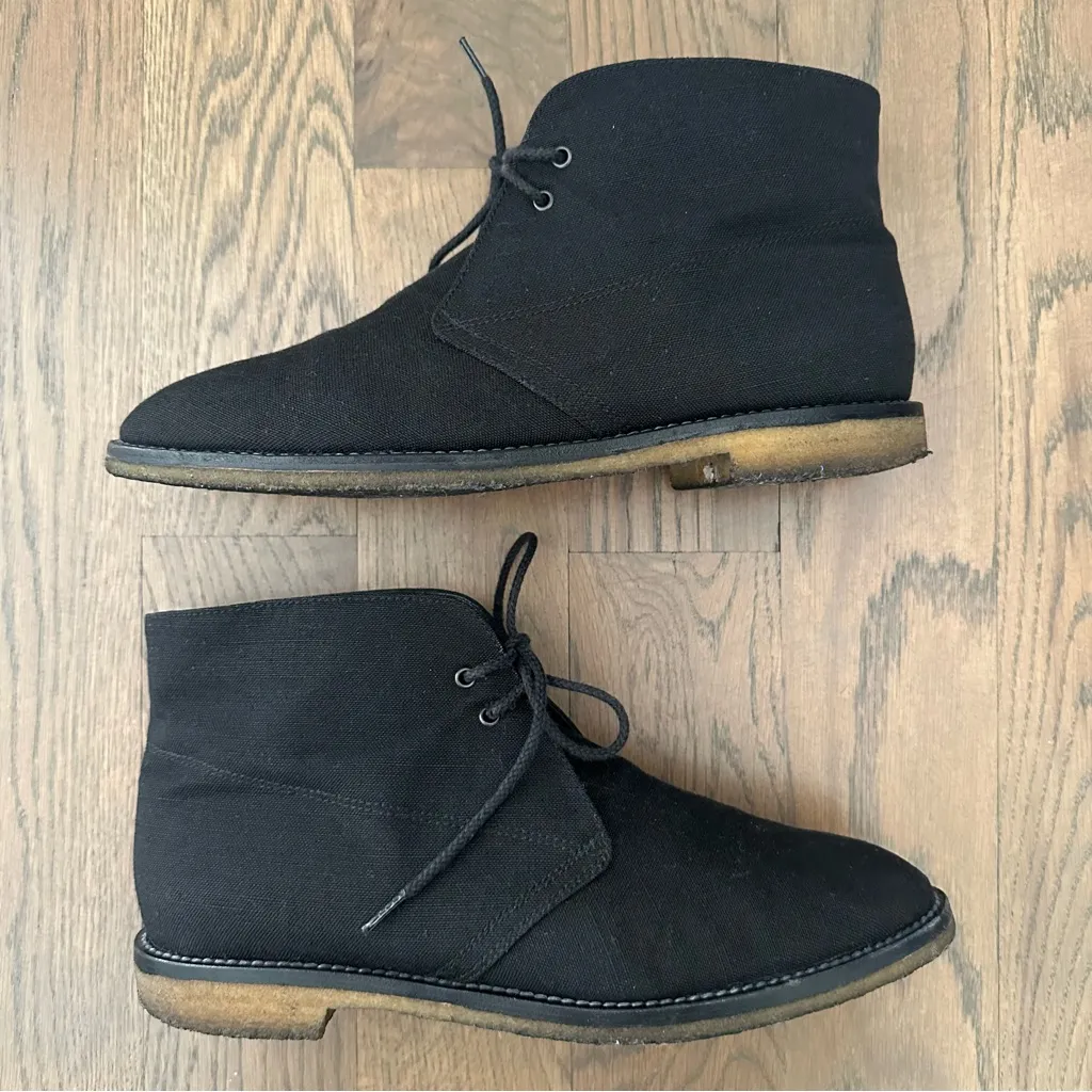 Manolo Blahnik Women's Canvas Crepe Sole Chelsea Boot Black 41 EU 10 US - Image 9