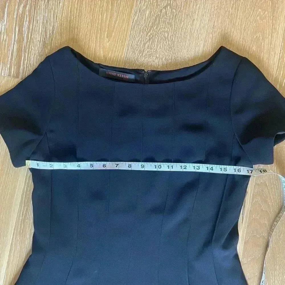 Vintage Anne Klein Long Sheath Dress Women's Size 6 Petite  Zip Back Lined‎ - Image 14