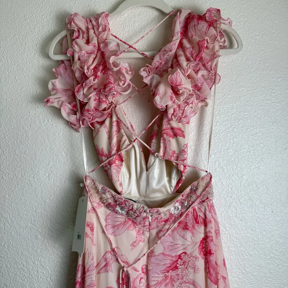 MAC DUGGAL Floral Ruffled Maxi Dress - Image 12