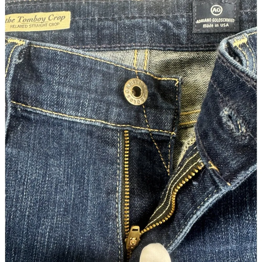 Adriano Goldschmied The Tomboy Crop Relaxed Straight Cropped Denim  Size 31R - Image 8