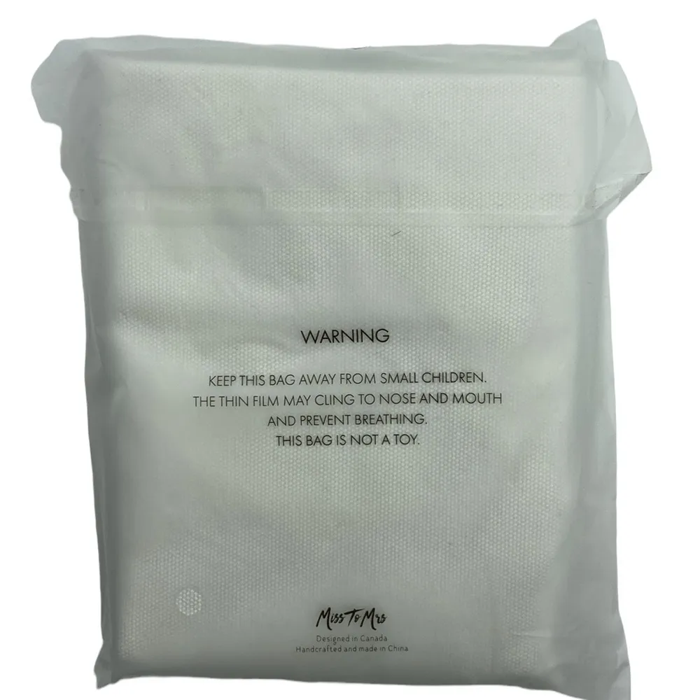 Miss To Mrs “Bride To Be” Wedding Canvas Tote Bag NEW White - Image 2