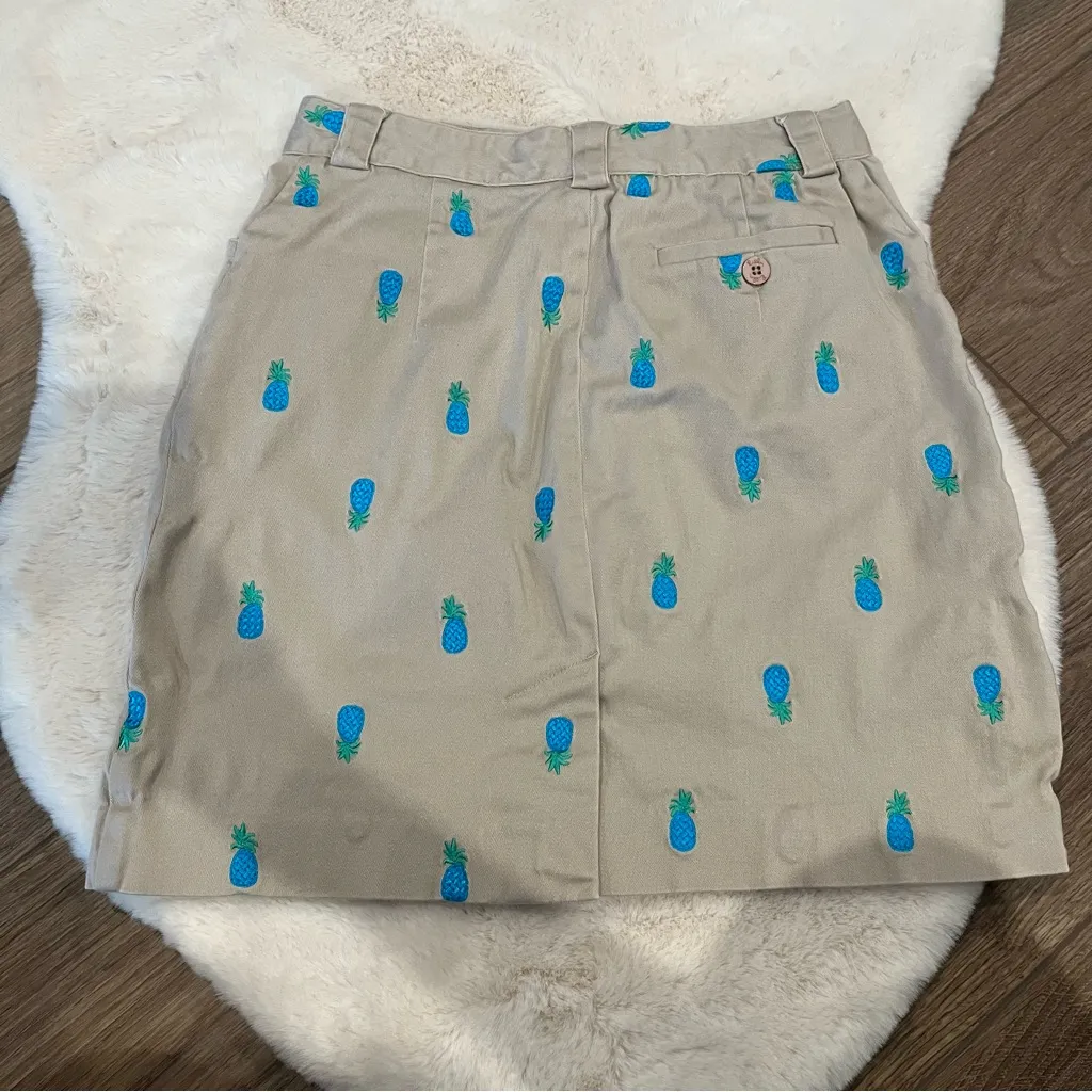 Lily Pulitzer Pineapple Khaki Skirt Size 2 - Image 5