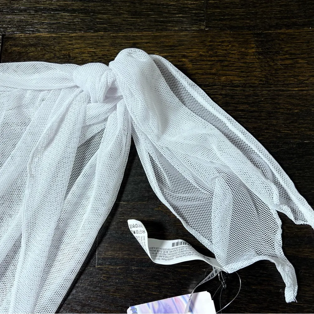 NWT  White Mesh Swim Coverup Skirt - Image 3