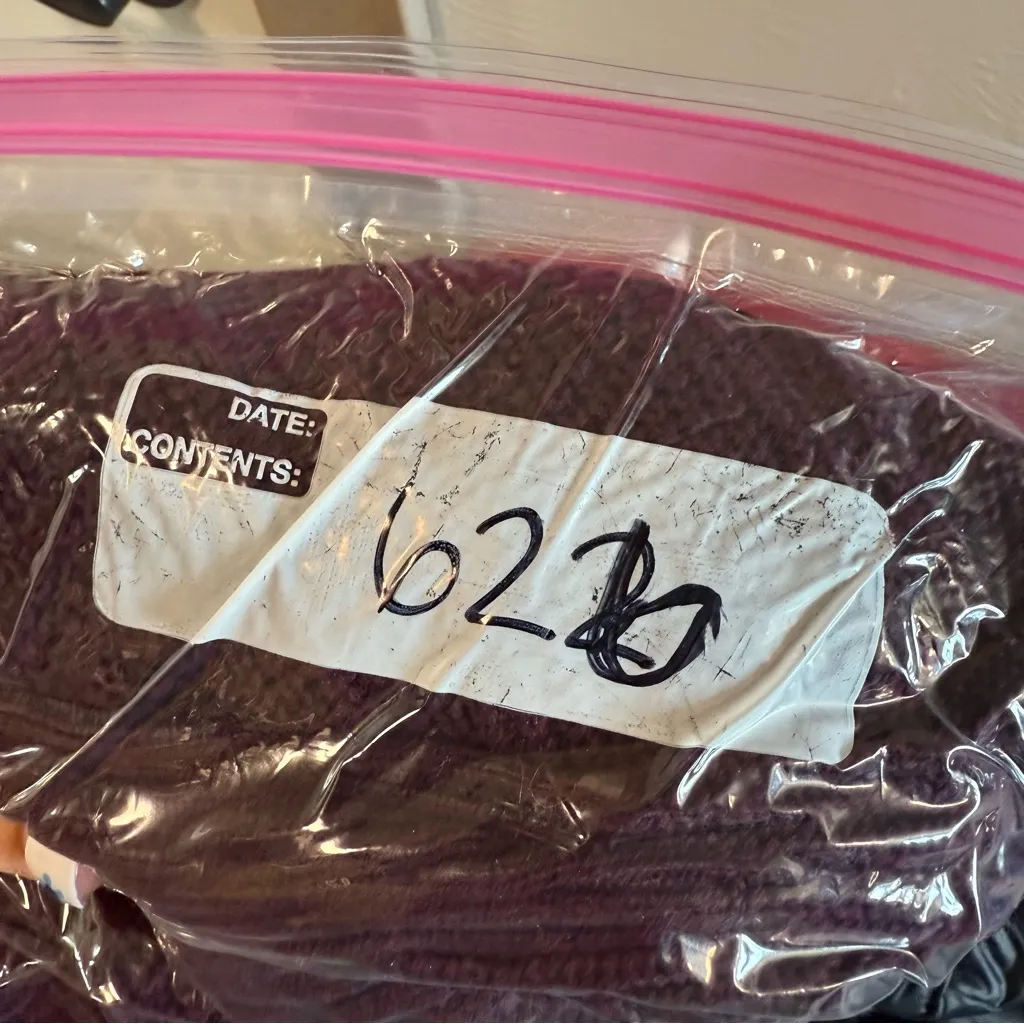 American Eagle Maroon Red Knit Open Front Cardigan Sweater Drape Flowy Fall S - Image 7