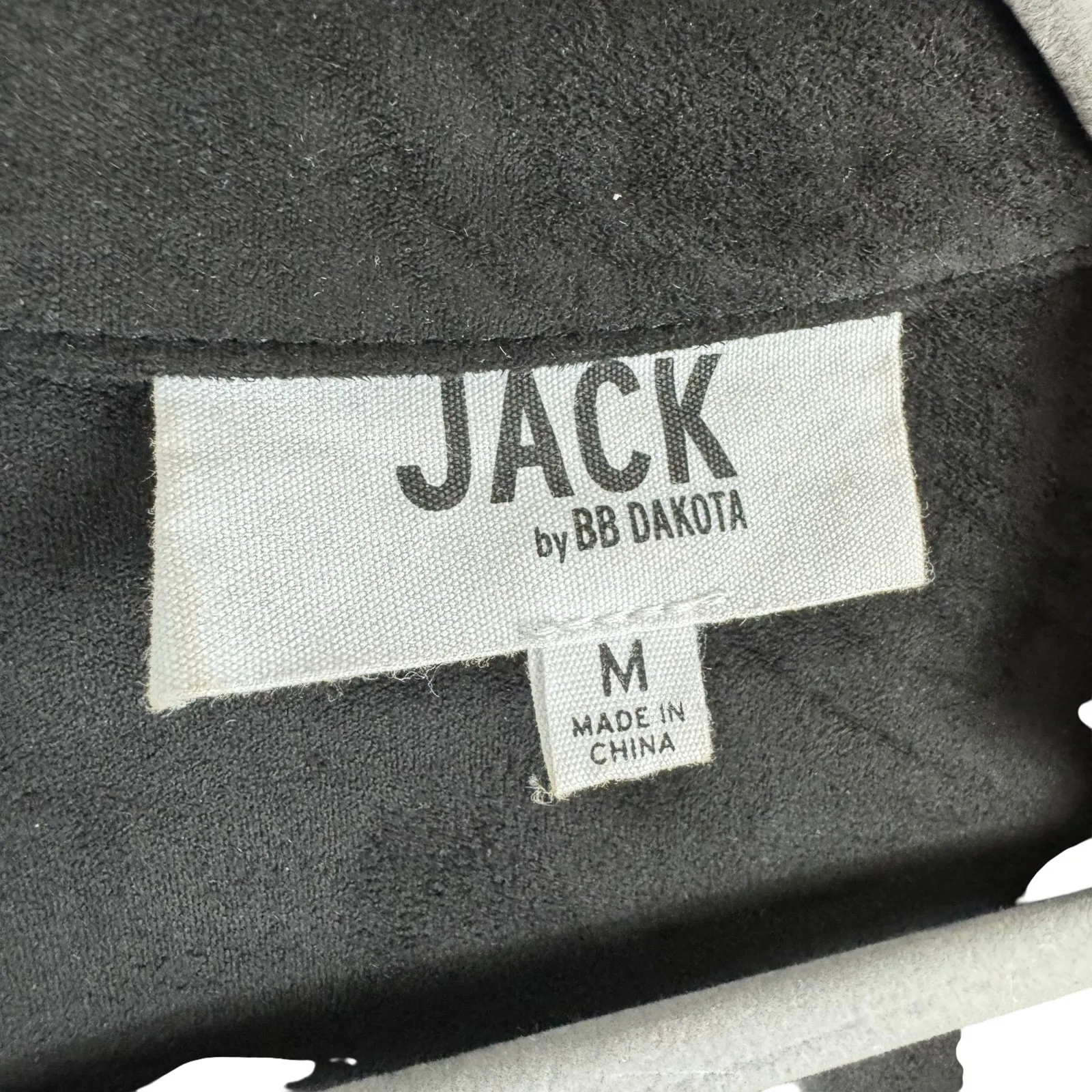 Jack By BB Dakota Big City Nights Black Open‎ Blazer Jacket Faux Suede Size M - Image 5