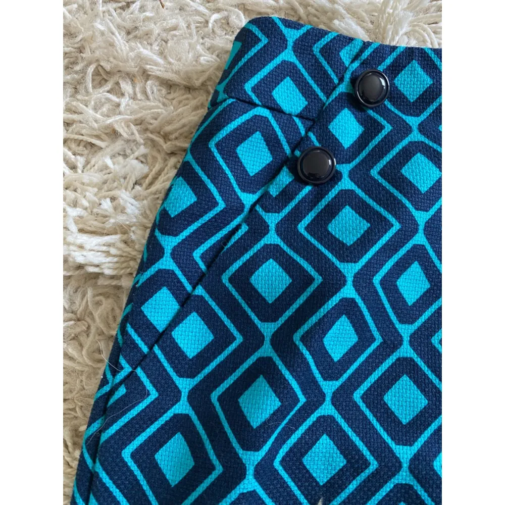 Loft Pencil Mini Skirt Geometric Office Mod Retro Autumn Winter Snow Bunny Event - Image 5