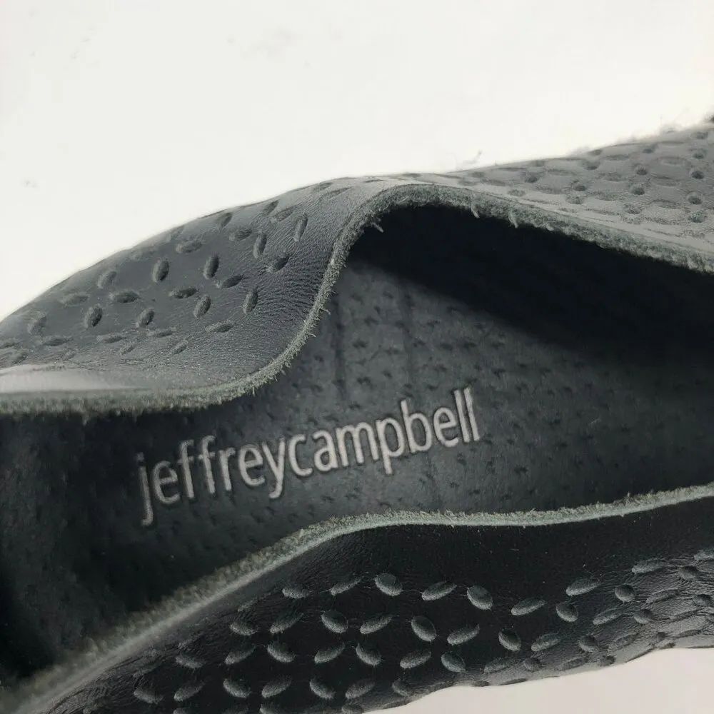 Jeffrey Campbell Womens Tiles Perforated Leather Black Slip-On Sneakers 6 - Image 6