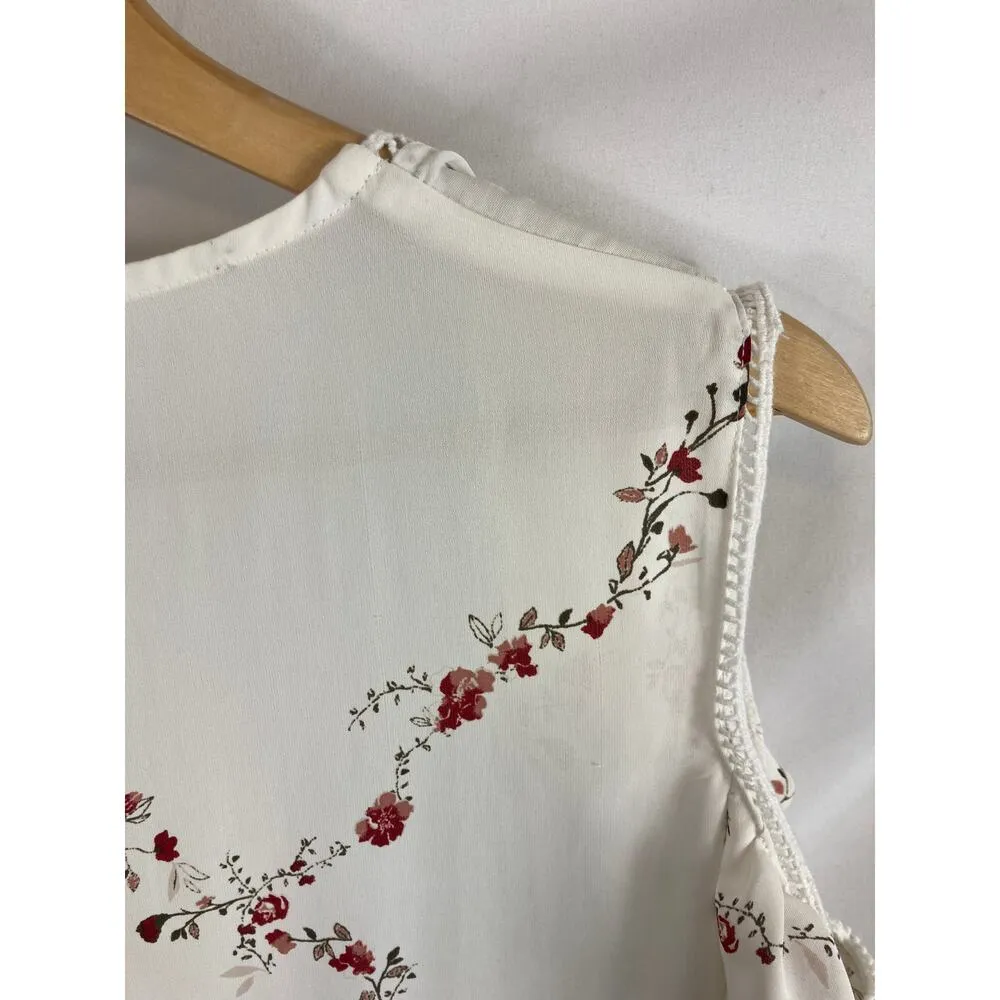 Stitch Fix Market & Spruce Floral Cold Shoulder Kimono top size small - Image 6