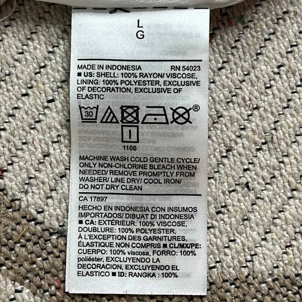 Old Navy Sleeveless Empire Smocked Cami White Floral Midi Dress, size large - Image 8