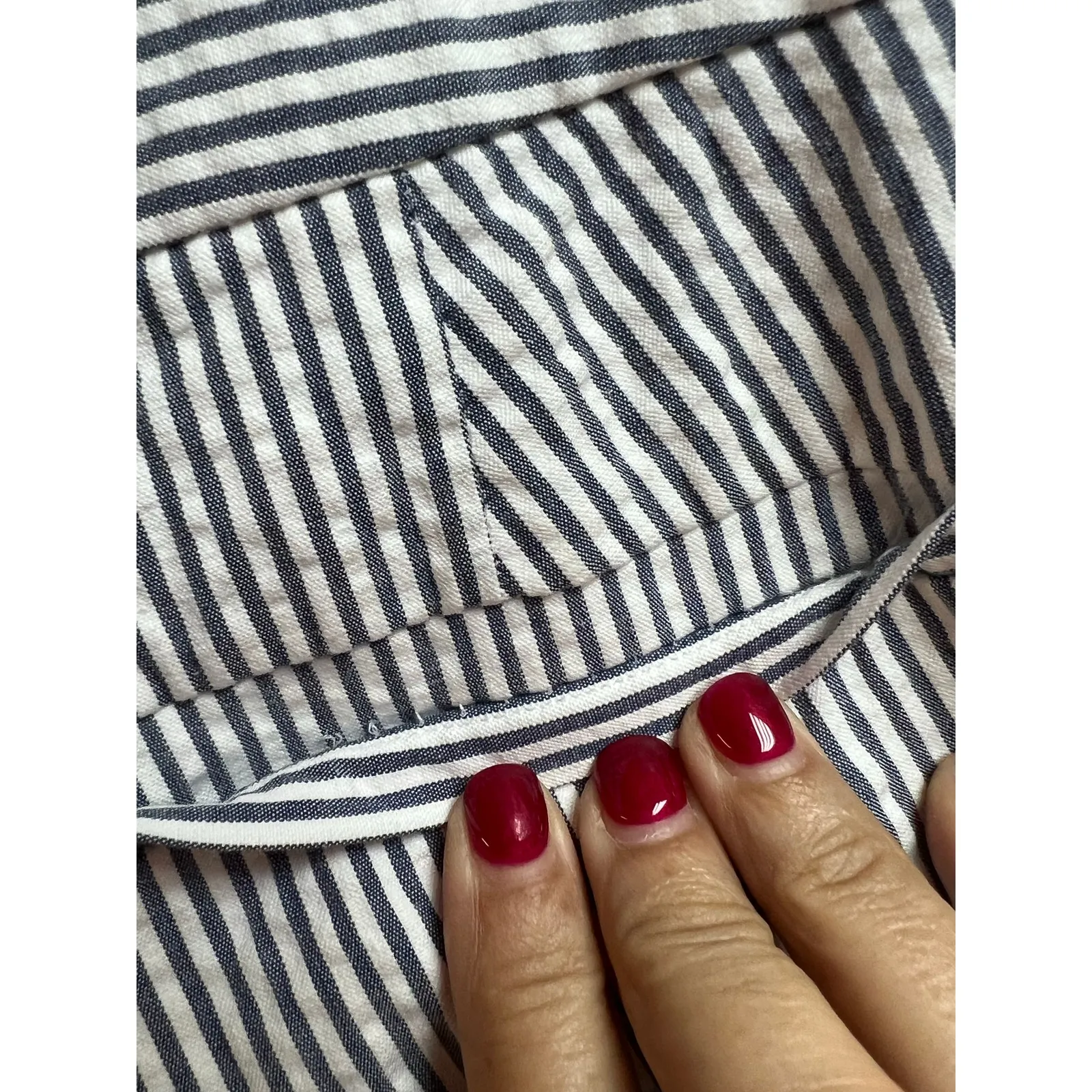 Brooks Brothers Women's Seersucker Chino Striped Pants 12 - Image 8