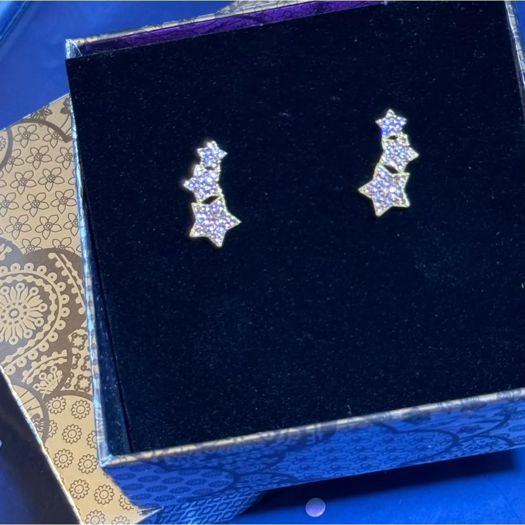 NWT Official Taylor Swift Speak Now Sparks Fly Rhinestone Star Earrings - Image 4