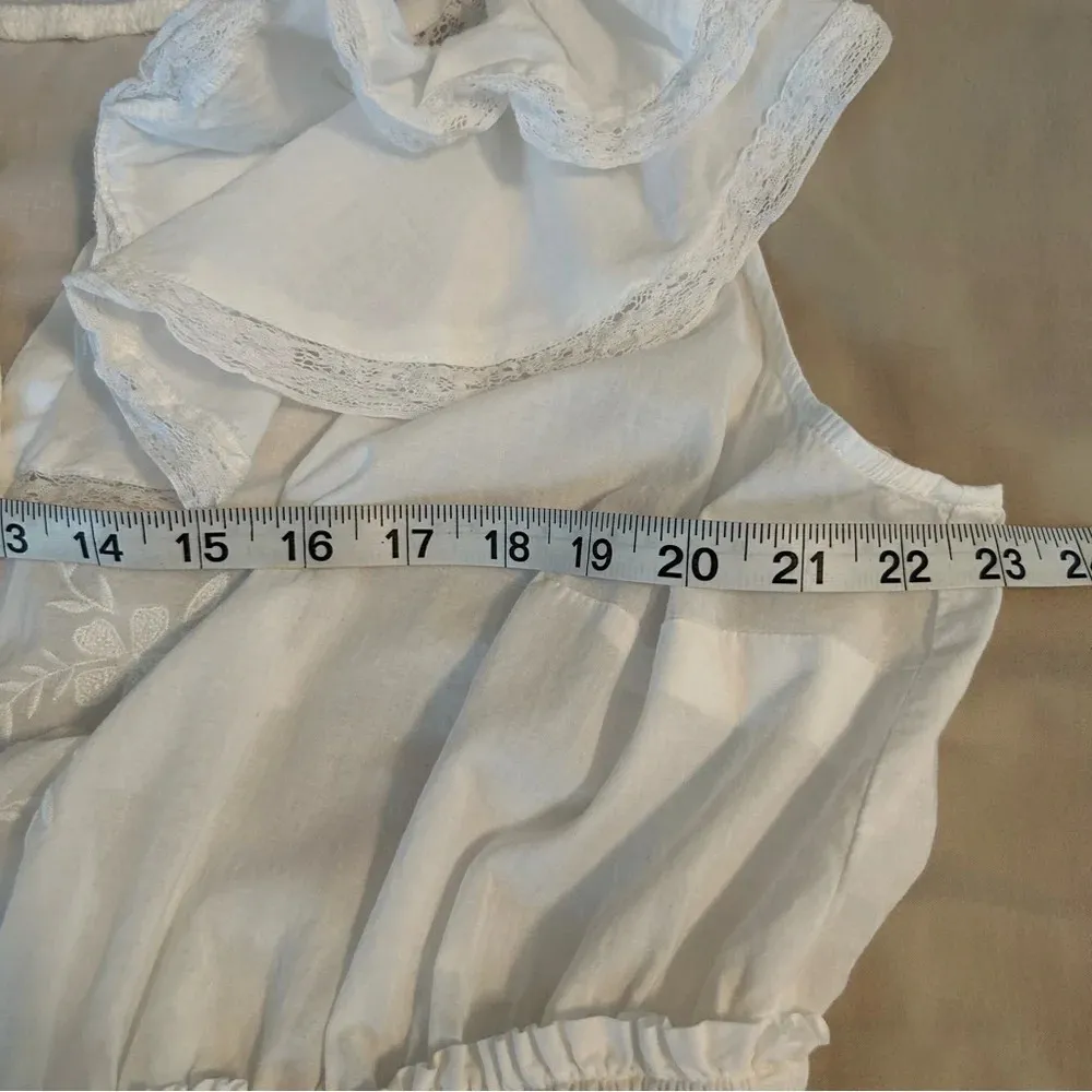 Love Shack Fancy Target Women 1X Penelope White Ruffle Tiered Cottage Core Dress - Image 11