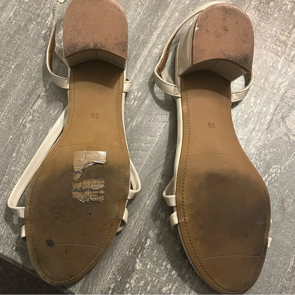 White Heeled Sandals - Image 3