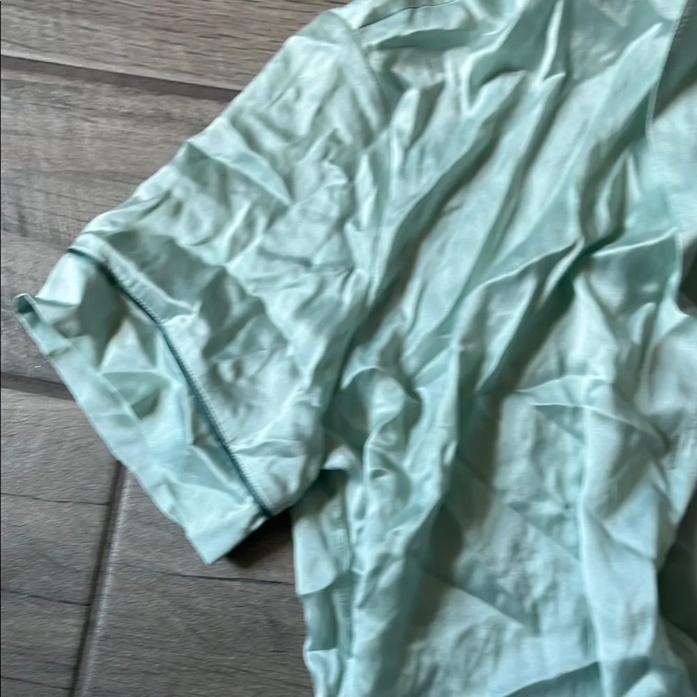 Eberjey Blue Button Down Shirt Relaxed Lightweight - Image 2