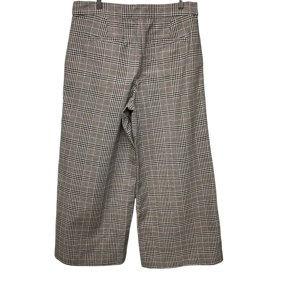 LOFT Women's Wide‎ Leg Ankle Crop Pants in Plaid Size 10 Classic Workwear - Image 7