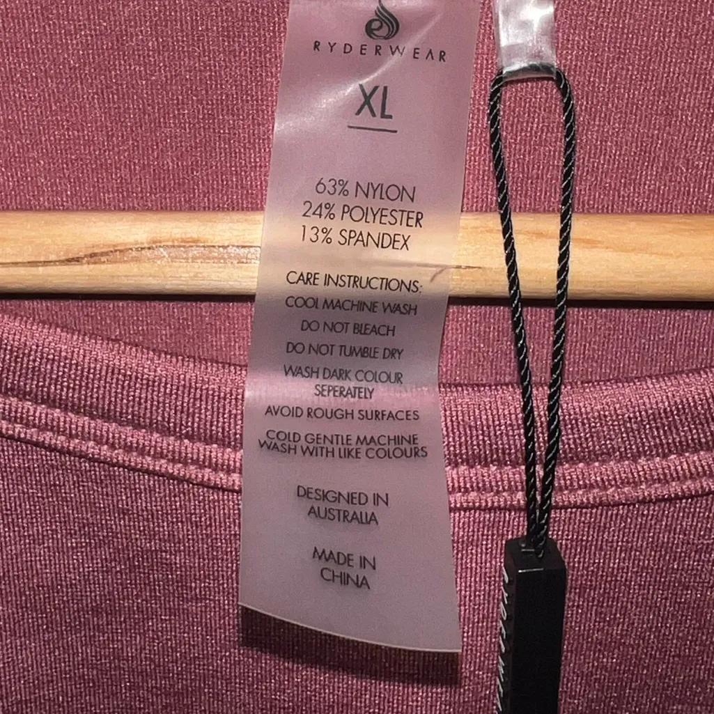 RYDERWEAR FREESTYLE SEAMLESS LONG SLEEVE CROP DUSTY PINK‎ WOMENS X-LARGE - Image 6