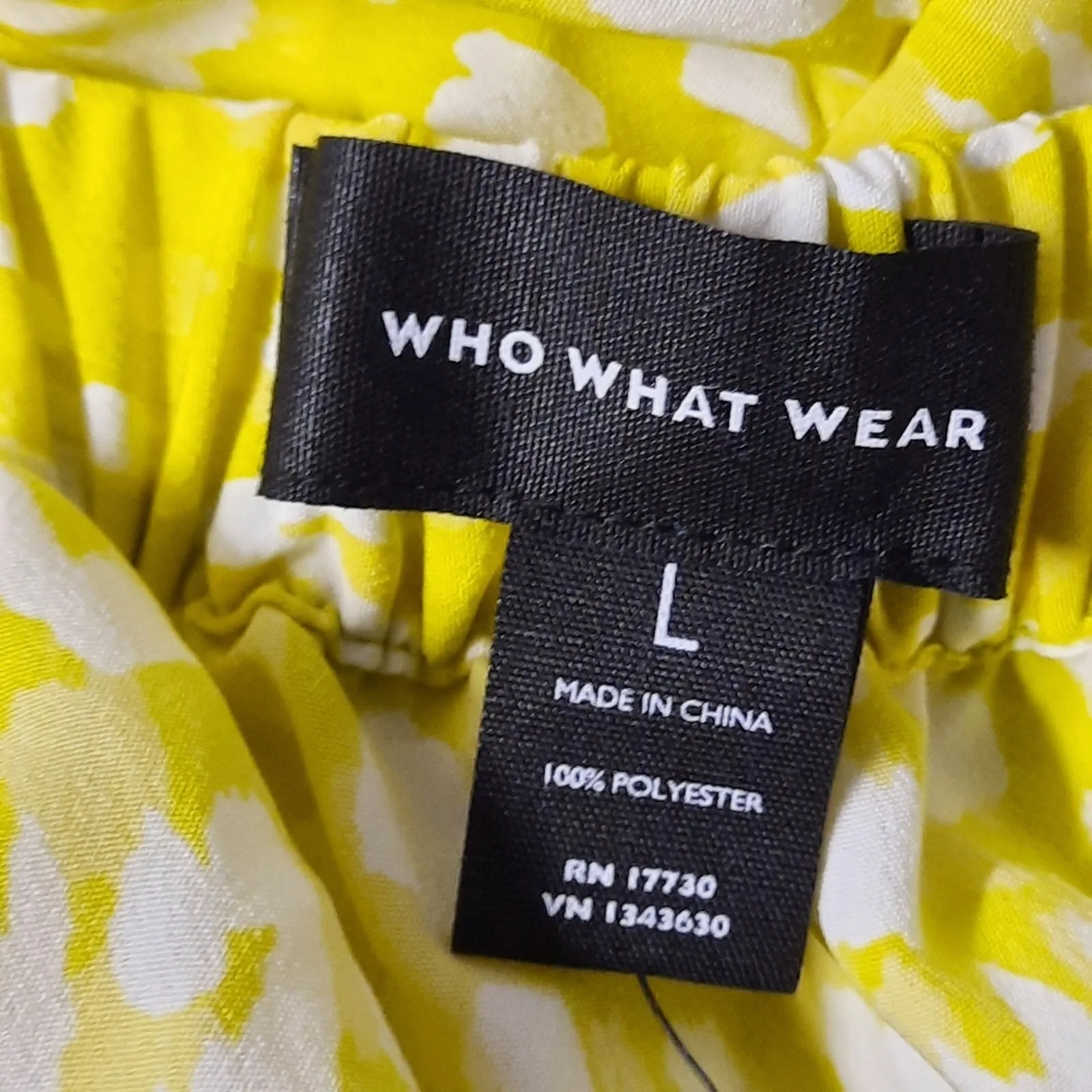 Who What Wear Women Skirt Size Large Yellow Leopard Print Tiered Cottage Fairy - Image 7