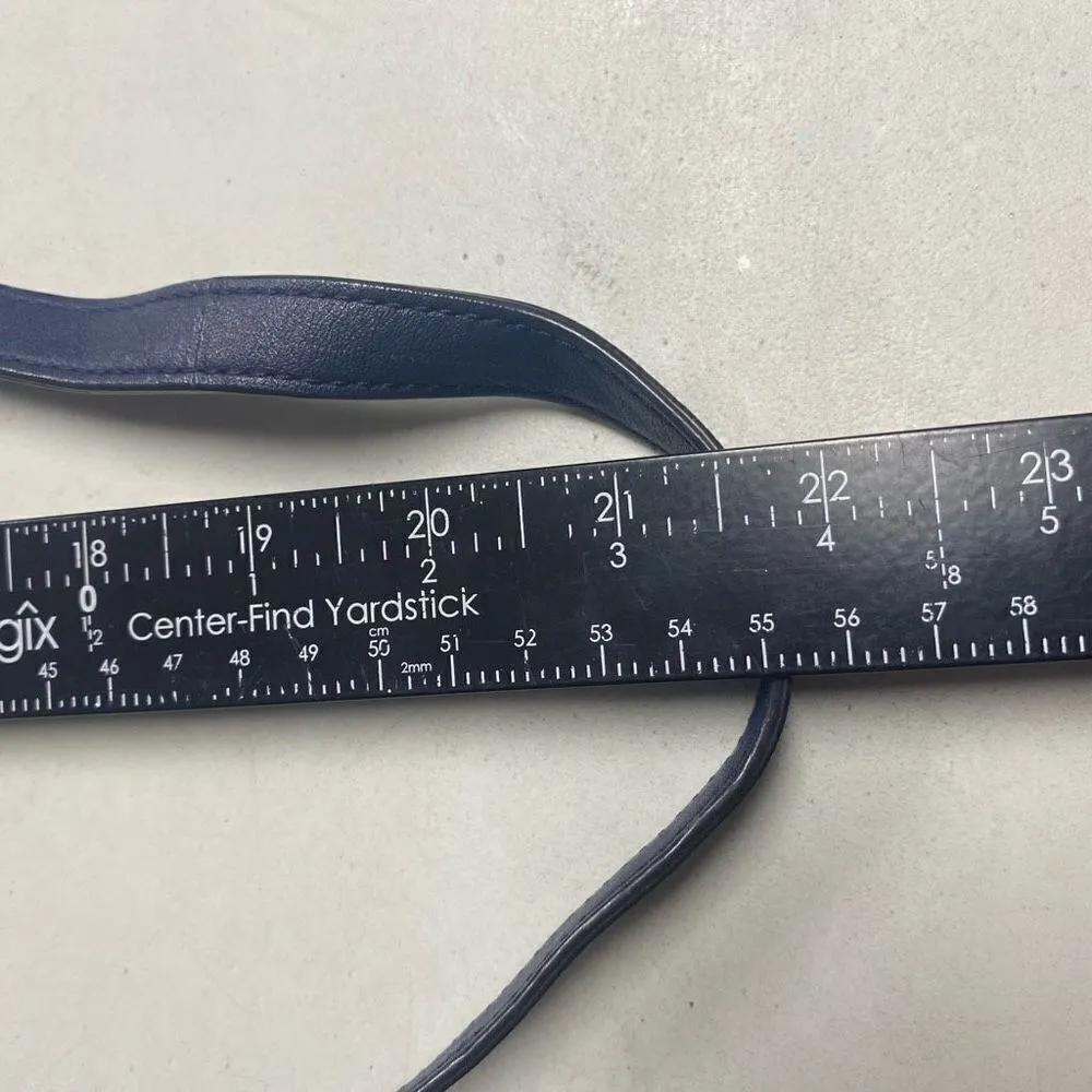 COACH Women’s Color Block Vachetta Leather Crossbody Handbag Size‎ 7X10 Blue - Image 4