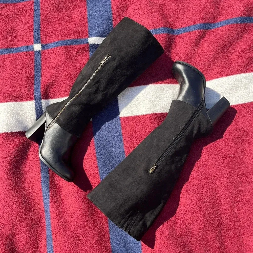 Tarah tall black heeled cuffed boots
Women’s 7 - Image 2