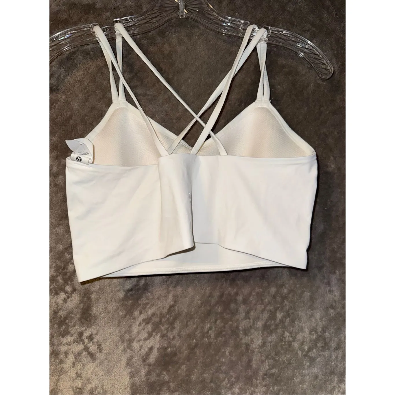Lululemon Women’s 10 Like a Cloud Longline Bra White Molded Cups #767 - Image 5