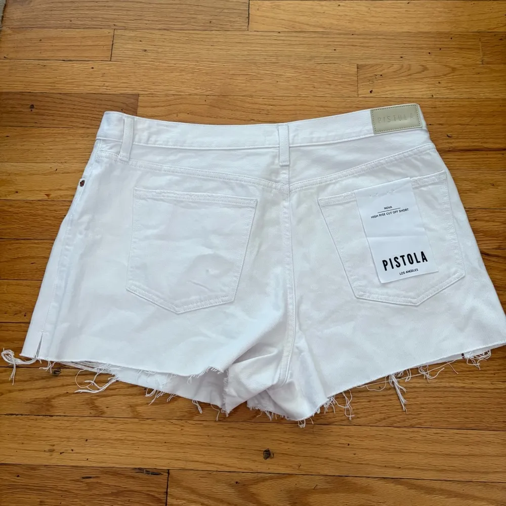 Pistola White Denim Shorts Size 33 - Image 8