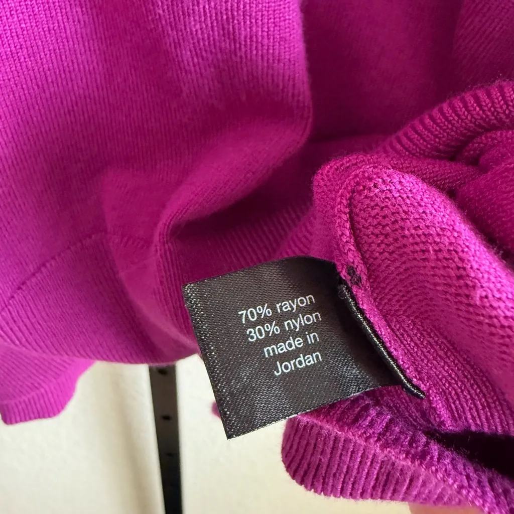 Lane Bryant 26 28 Women’s Plus Size Sweater Pink V Neck Stretch Knit Long Sleeve - Image 7