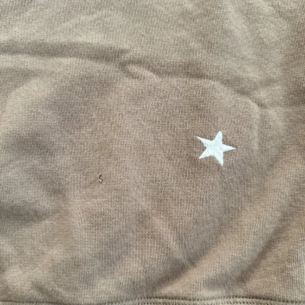 Leallo Star Embroidered 100% Cotton Crew Neck Sweatshirt Sz Small Pink - Image 7