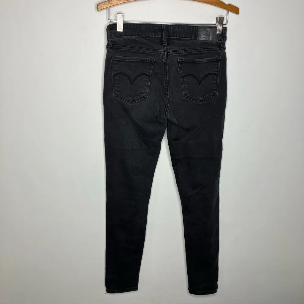 Levi’s black 711 skinny jeans women’s size 27 casual‎ minimalist trendy - Image 6
