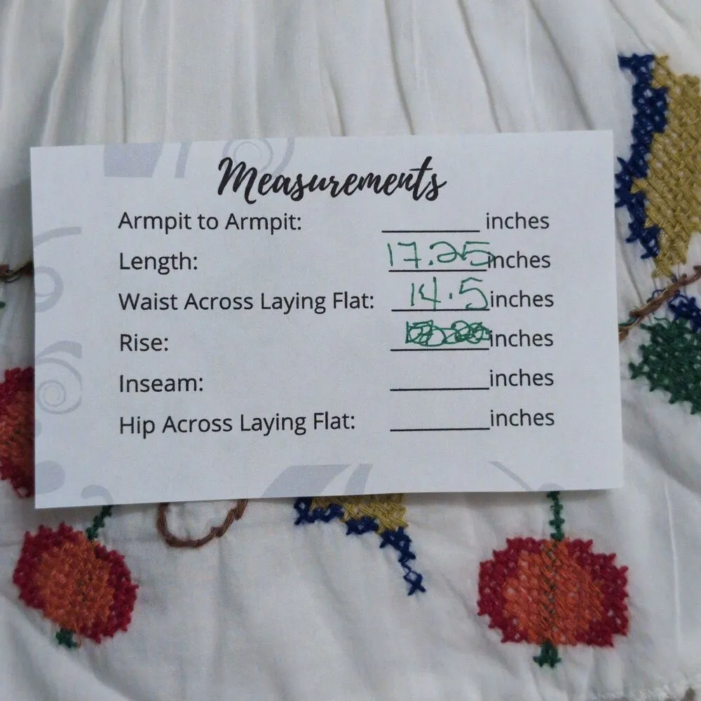 NWT Farm Rio Pitanga Embroidered Mini Skirt White Floral Boho Cotton Medium - Image 12