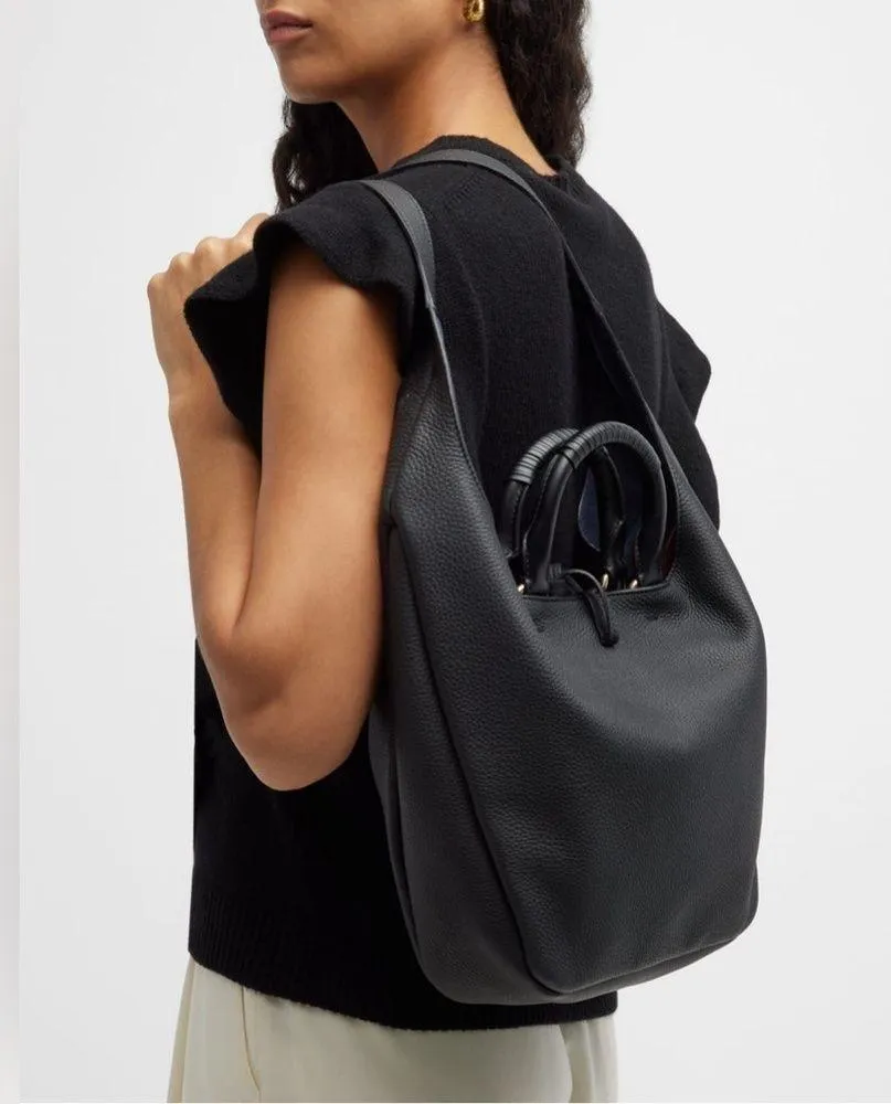 Chloé Deia Medium Hobo Bag in Grained Calf Skin Black, EXCELLENT! Retail $2850 - Image 4