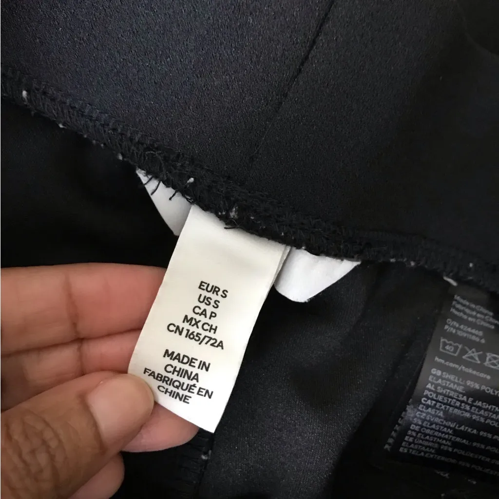 H&M Black Wide Leg Tailored Pants - Image 3