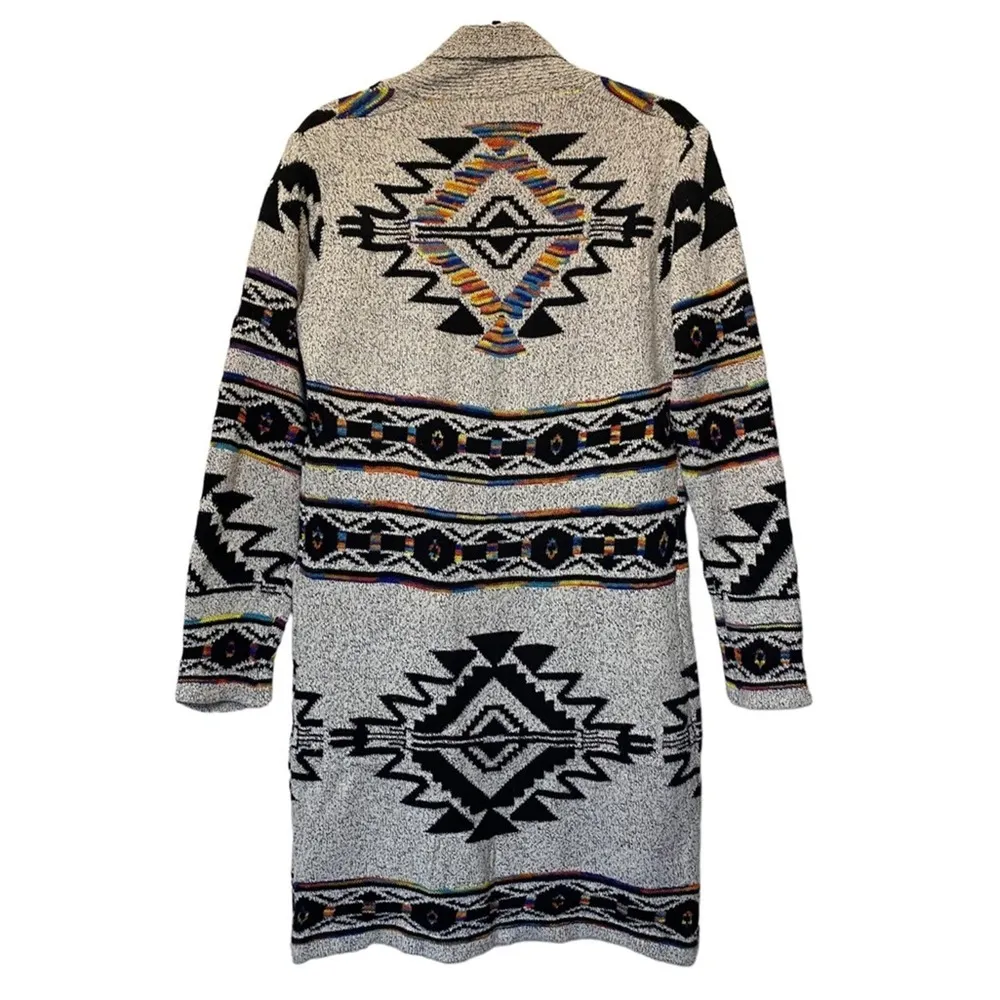Northern Angel Sweater Duster Cardigan Aztec Southwestern Print Comfort Lrg NWT Size L - Image 2