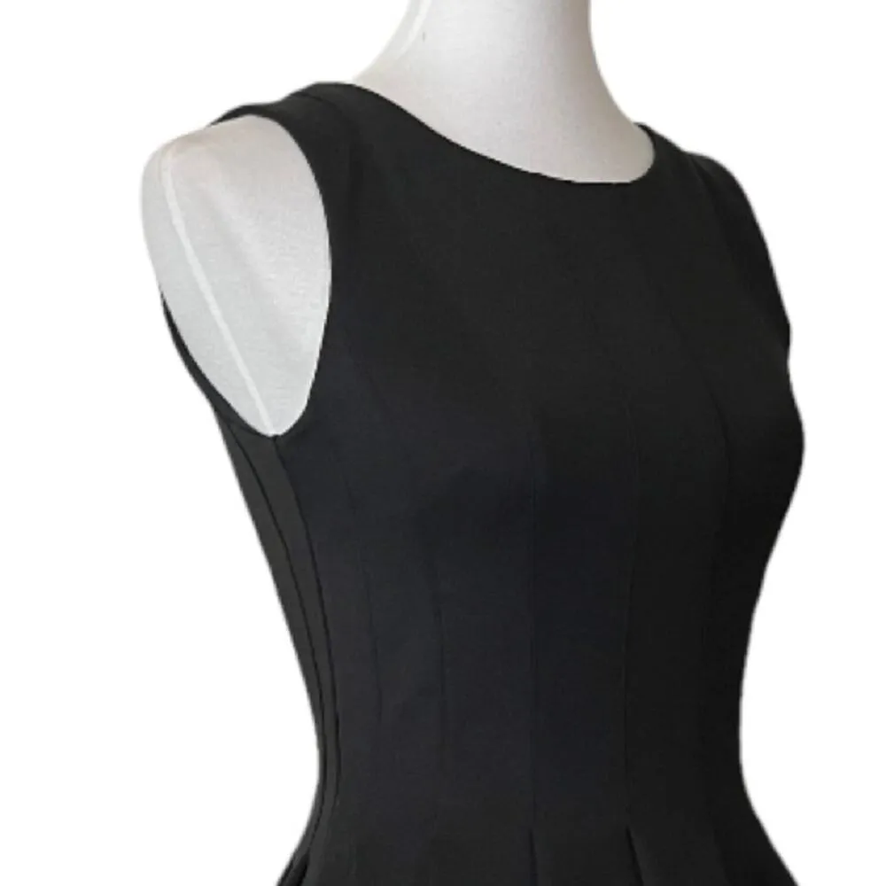 Calvin Klein Women’s Dress Fit Flare Scuba Sleeveless Pockets Black Size 2 - Image 7