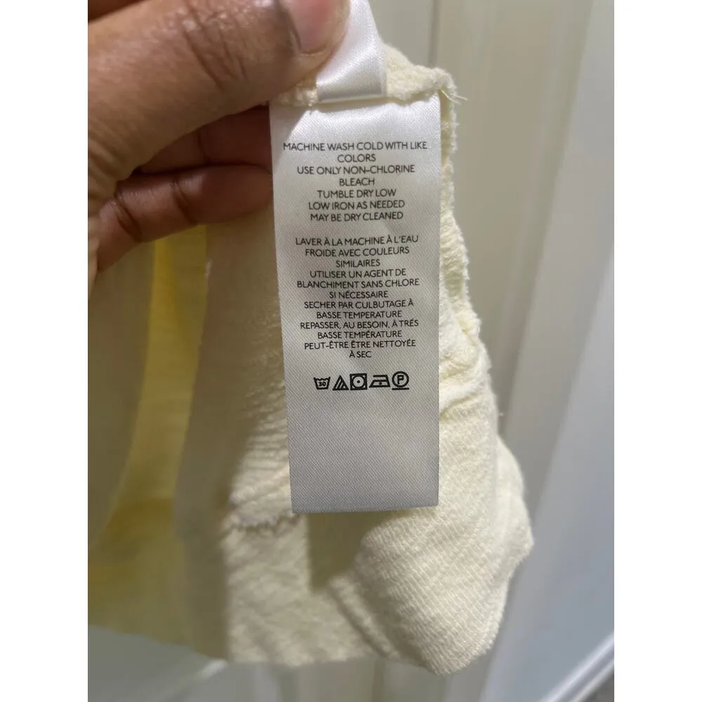 PILCRO Anthropologie Ruffle Sleeve Ivory Pullover Modal Boho Sweater Sz XL - Image 6