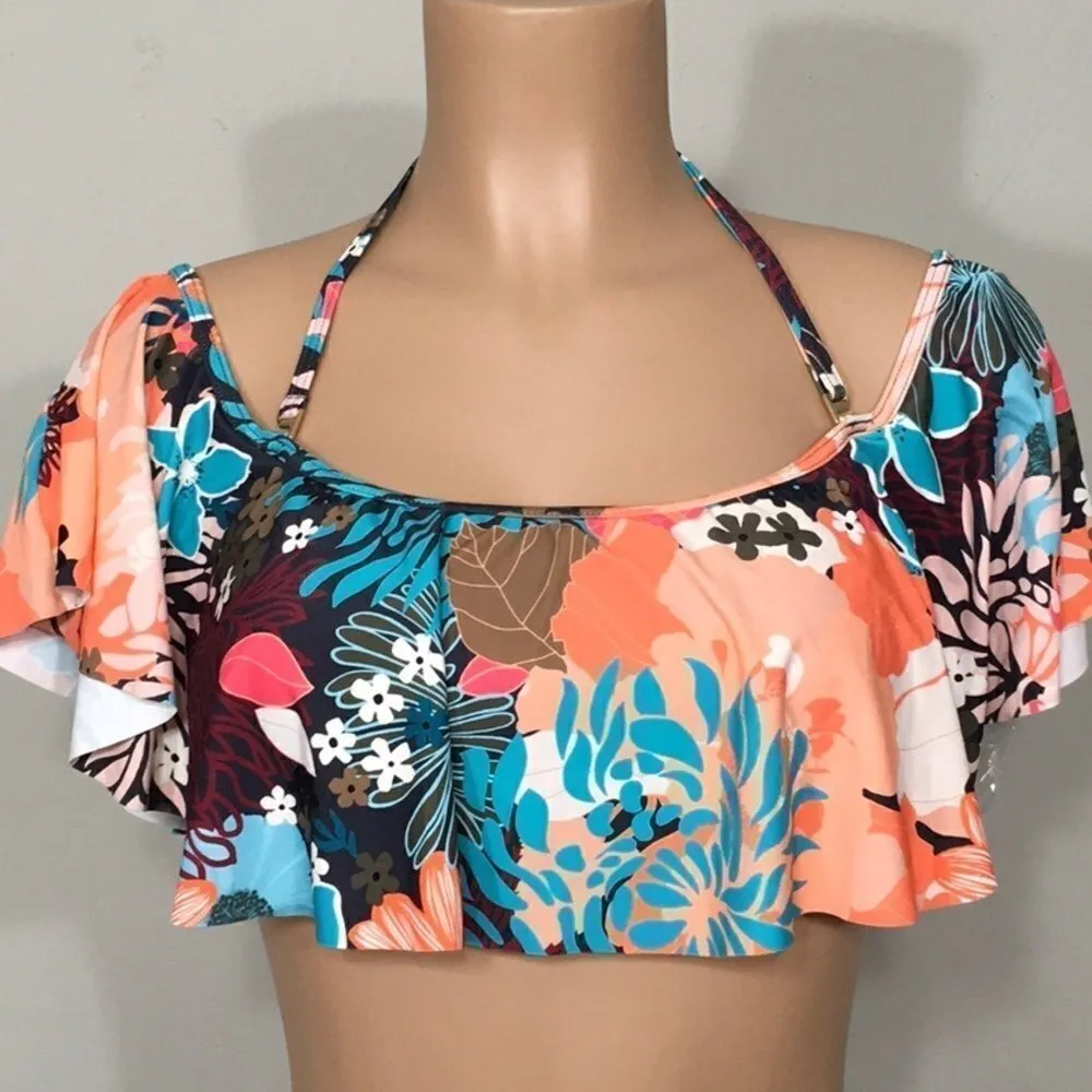 Vince Camuto Lagoon floral high waisted bikini. Large - Image 9