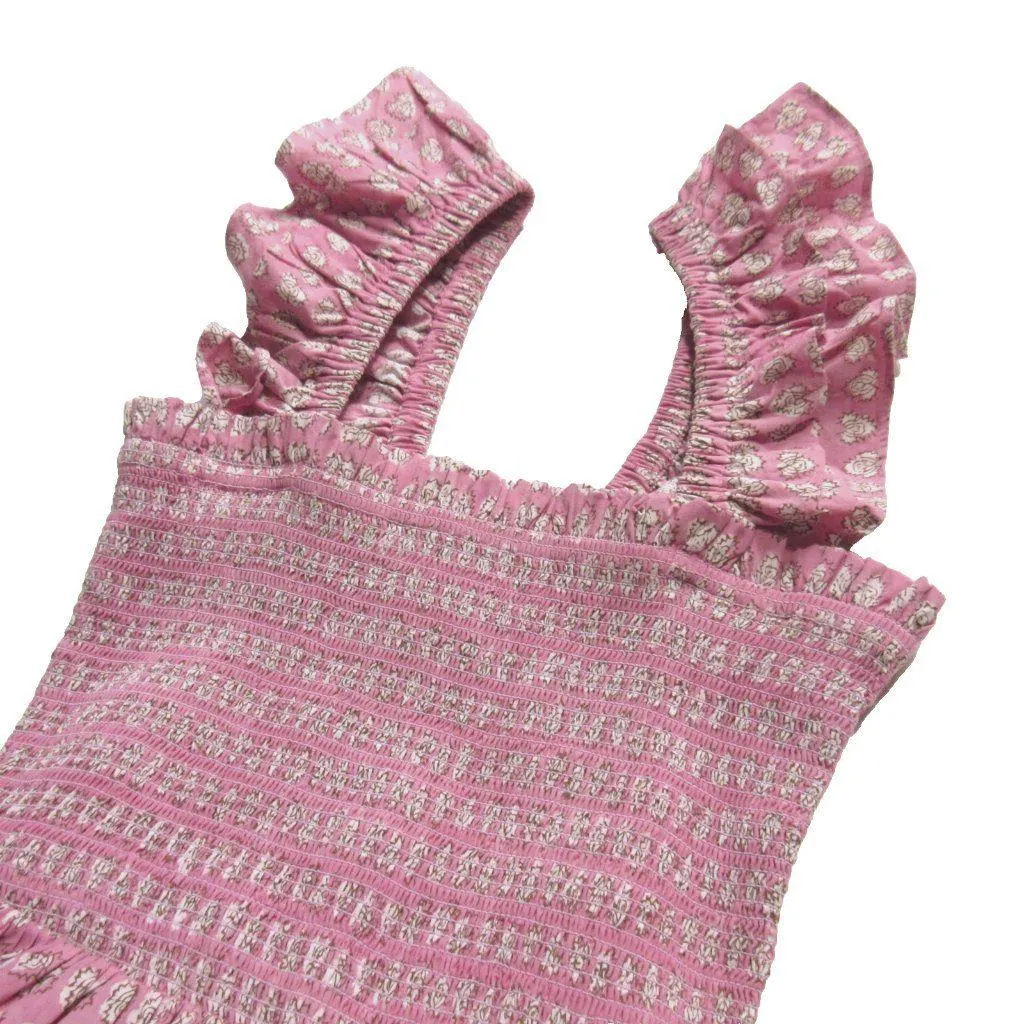 NWT Marea by Liz Joy Sasco in Lavender Thistle Smocked Cotton Maxi Dress XS - Image 6