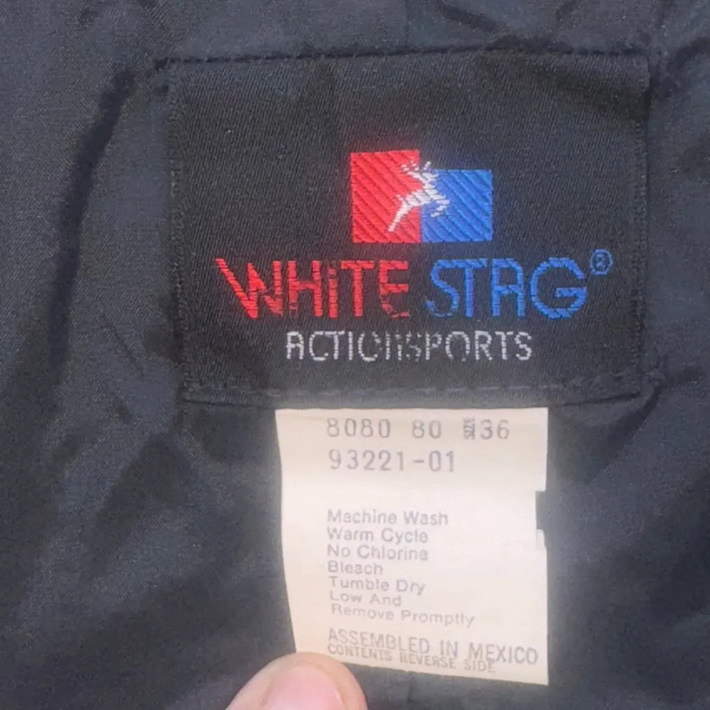 Vintage White Stag Action Sports Black Ski Bib Overalls Snowboard Women's Medium - Image 2