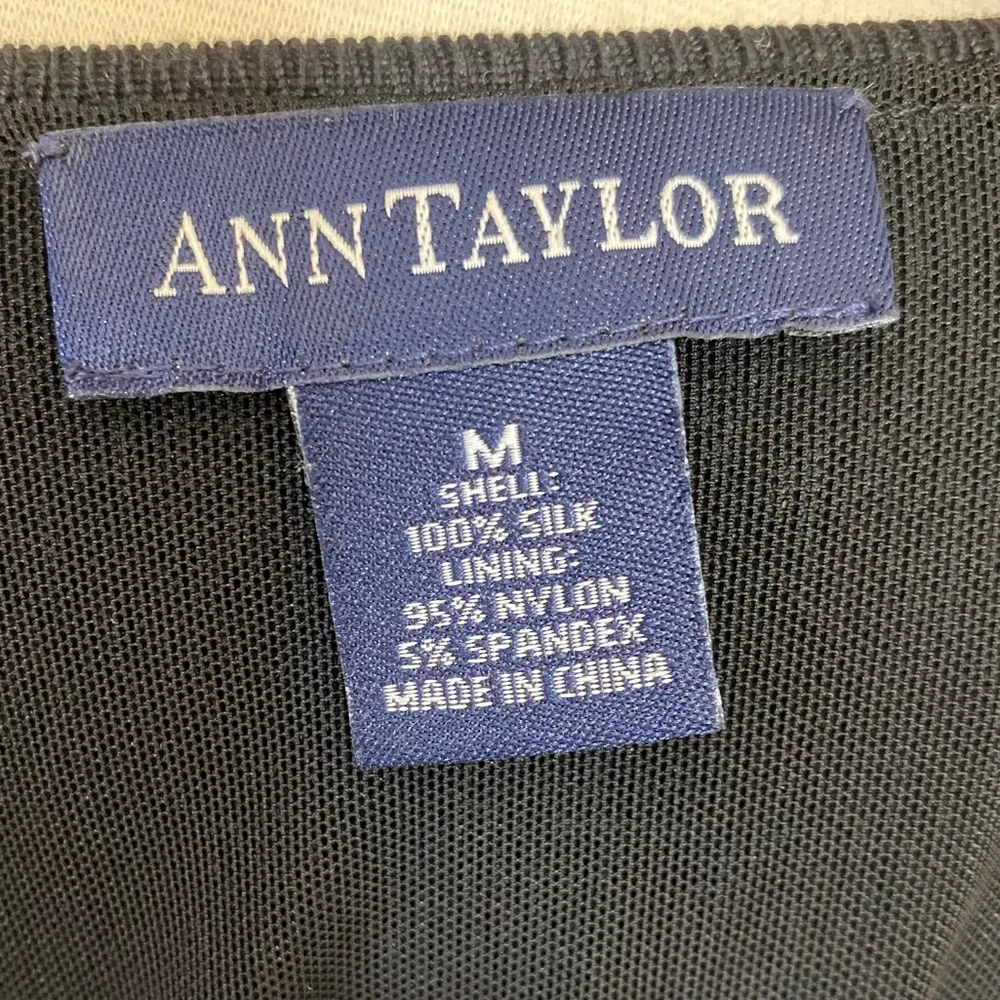 Beautiful 90s black beaded 100% silk short sleeve top - Image 5