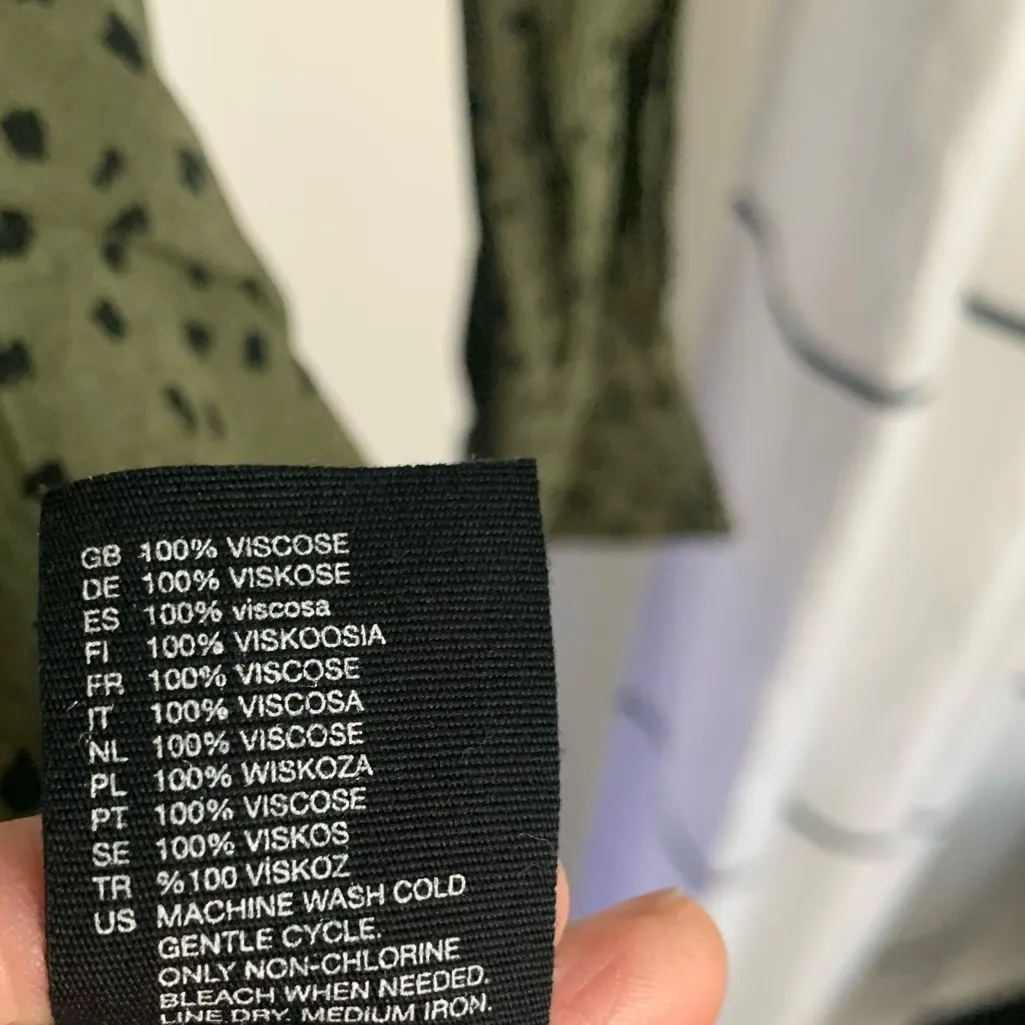 Stockholm Atelier & Other Stories Olive Green & Black A Line Shirt Dress 8/38 - Image 4