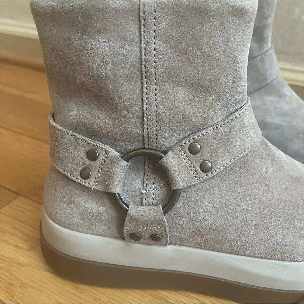 FREE PEOPLE Bodhi Harness Suede Leather Boots Sneaker Beige Sand Sz 6.5 - Image 7