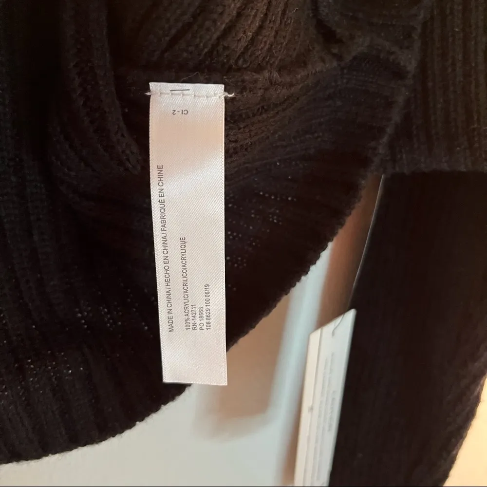 Eloquii Sweater Black Dolman Sleeves Ribbed Mock-Neck Sweater Sz 14/16 (1X) NWT - Image 15