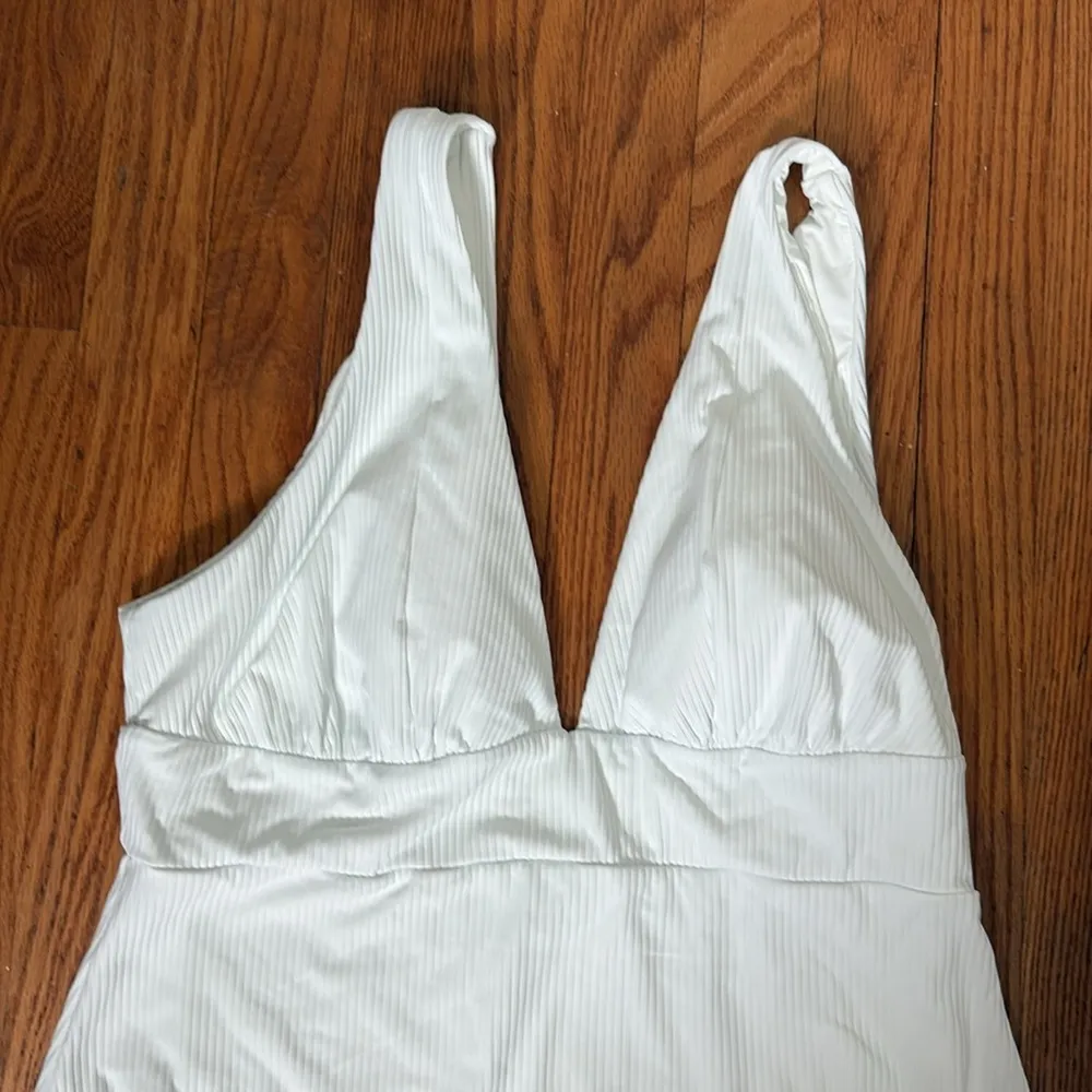 Andie The Mykonos One Piece Ribbed Swimsuit White size XL NWT‎ - Image 3