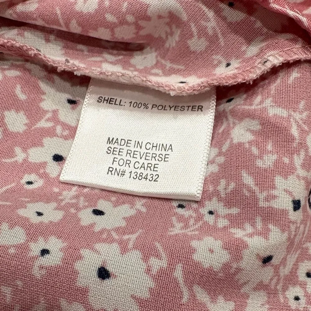 Mod Cloth Pink Ditsy Floral Women's Slip Dress Size L - Image 6